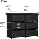 Fabric Dresser With Six Drawers Metal Frame And Wooden Top