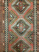 2' 5" X 9' Vintage Handmade Bokhara Red Turkoman Pakistani Wool Runner Rug Organic