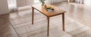 Mid-century Modern 47 inch Dining Table, Space-Saving Dinette for Home, Kitchen, Apartment, Rubberwood Legs