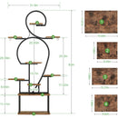 Plant Stand Indoor with Grow Light, 9-Tiered 63' Tall Indoor Plant Shelves for Multiple Plants, Large Metal Plant Shelf, Lighted Plant Stand for Indoor, Balcony, Living Room