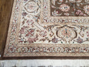 Vintage Pak-Persian Area Rug 9x12, Wool Hand-Knotted Spice Brown & Ivory Traditional Fine Oriental Carpet, Pakistani Carpet, 9 x 12 Fine Rug