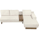 114" L-shaped Sofa Sectional Sofa with Two USB Ports and Two Power Sockets, a Storage Drawer and a Reversible Chaise Lounge for Living Room, Beige