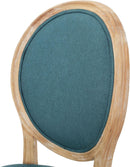 Phinnaeus Fabric Dining Chairs Set Dark Teal Two Piece
