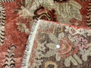 Khotan Rug 5x9, Terracotta and Brown, Floral, Chinese Wool Carpet, Antique Rug