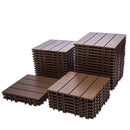 76-Pack 11.42'x11.42' Plastic Interlocking Deck Tiles - 68.80 Sq.Ft Outdoor Plastic Flooring  Super Durable & Waterproof  All-Weather Indoor/Outdoor Use  Eco-Friendly Non-Toxic Material