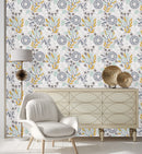 Light Color Wallpaper with Herbs