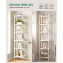 6 Tier White Industrial Bookshelf For Home Office Living Room