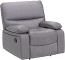 Microfiber Reclining Sofa Set Grey Living Room 8007