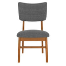 Dining Chairs Set of 4, Wooden Dining Chair Armless, Mid-Century Modern Upholstered Linen Seat Cushion Dining Room Chair for Home Kitchen Dining Room Restaurant
