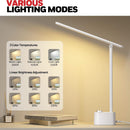 LED Desk Lamp With USB Ports And Dimmable Eye Caring
