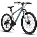 A26251      26 Inch Mountain Bike,21 Speed with High-Carbon Steel Frame Bike for Adults,Dual Disc Brake Mountain Bicycle for Men Womens Adult Bicycle