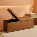 43 Inch Premium Synthetic Leather Ottoman Bench With Lid