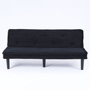Stylish Corduroy Sofa Bed with Convertible Design in Black, Beige, Pink - 66-Inch