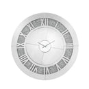 Noralie - 39" Wall Clock - Mirrored & Faux Diamonds