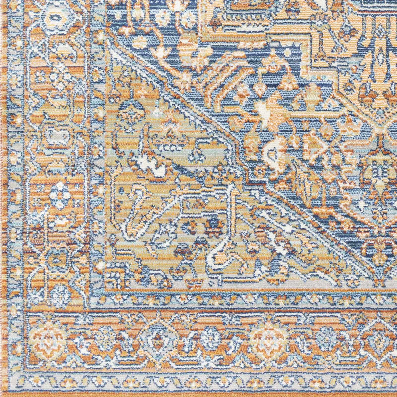 Ripponlea Blue&Orange Medallion Rug