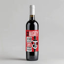Be Naughty Christmas Wine Label