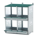 4 Compartment Chicken Nesting Boxes, Metal Nesting Boxes Wall Mount Chicken Egg Laying Box for Different Chicken Breeds