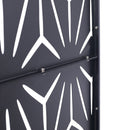 Outdoor & Indoor Privacy Screen Metal Privacy Screen 76' H×48' W, Freestanding Decorative Privacy Screen for Deck Balcony Patio, Black Steel