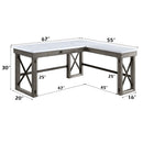 Talmar - Marble Top Weathered Writing Desk With Lift Top