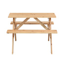 Natural Wood Children's Dining Table and Chair Set for Play, Reading, and Snacks