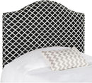 Stylish Black and White Lattice Headboard for Bedrooms