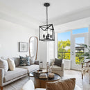 Black Farmhouse 4 Light Chandelier Pendant Light Adjustable