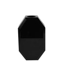 OCTAGON CRYSTAL VASE: BLACK