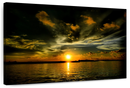 Glowing Beach Sunset Wall Art