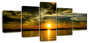 Glowing Beach Sunset Wall Art