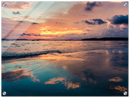Beach Reflections Print Metal Wall Art – Coastal Ocean Scenic Home Decor