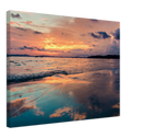 Beach Reflections Print Metal Wall Art – Coastal Ocean Scenic Home Decor
