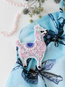 Pink Llama Brooch Bead Embroidery Kit by Abris Art AD-217