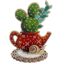 Bead embroidery kit on wood FLK-407