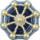 Beadwork kit for creating brooch Crystal Art Helm BP-207C