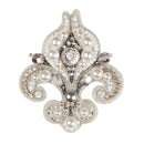 Beadwork kit for creating brooch Crystal Art Heraldic lily BP-337C