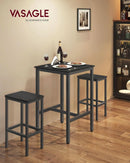 Bar Table 23.6Inch Ebony Black Industrial Grade Durable