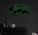 Bear Metal Wall Art – Rustic Wildlife Cabin Home Decor