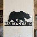 Custom Metal Wall Art - Personalized Bear Monogram