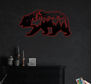 Bear Metal Wall Art – Rustic Wildlife Cabin Home Decor