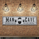 Beard Man Cave Metal Sign