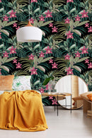 Beautiful Mix of Tropical Flowers Wallpaper