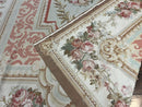 Aubusson Rug 10x14, Wool Handmade Vintage Carpet, Elegant French European Design Rug, Large Room Sized Aubusson Rug, Stark Carpet