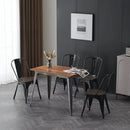 Stackable Metal Dining Chair 18 Inch For Kitchen Use
