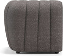 Charcoal Gray Vertical Channel Tufted 3 Piece Sofa Set