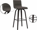 Vienna 30 Inch Bar Height Bar Stool Grey And Black