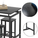 5 Pieces Dining Table Set for 4,Black Bar Table Set with 4 Bar Stools Counter Height Bar Table and Chairs Set. Pub Table Set Breakfast Table for Kitchen, Small Space