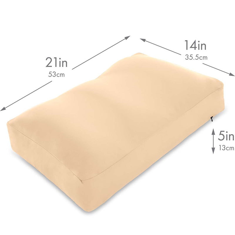 Premium Microbead Pillow, Cooling Silk like Cover, Medium