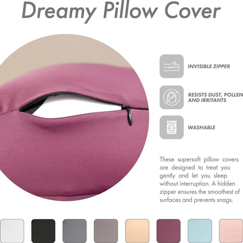 Premium Microbead Pillow, Cooling Silk like Cover, Medium