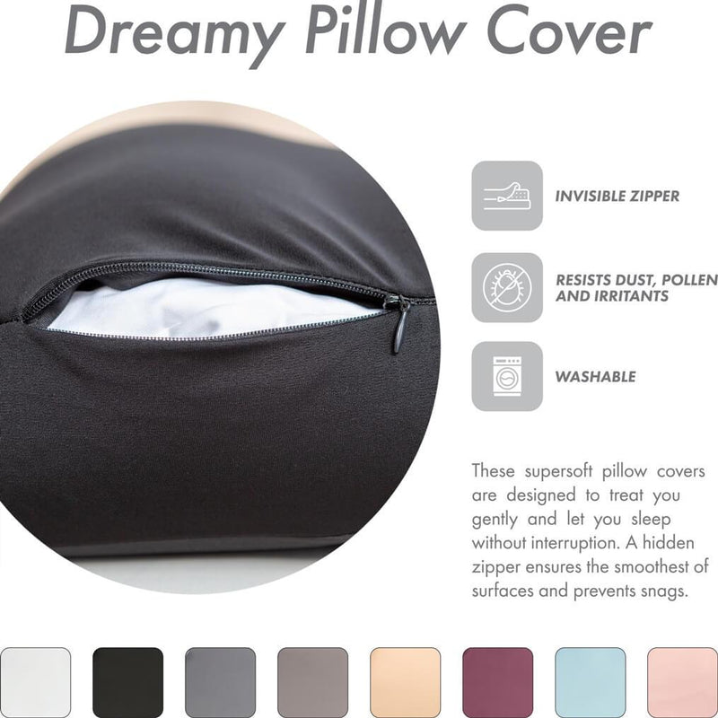 Premium Microbead Pillow, Cooling Silk like Cover, Medium