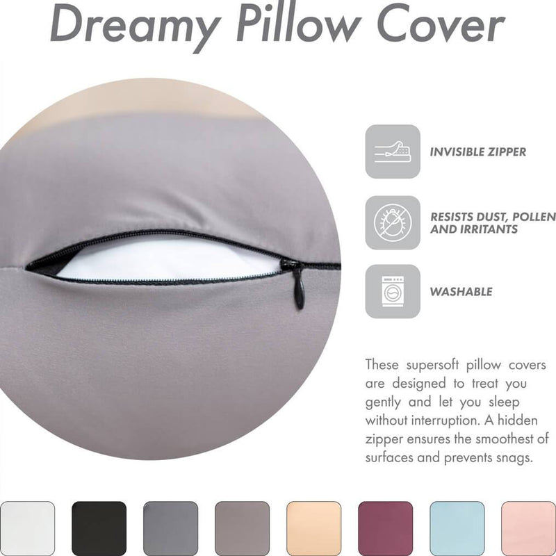 Premium Microbead Pillow, Cooling Silk like Cover, Medium